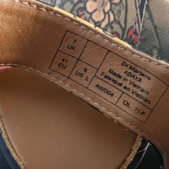 Dr. Martens Adaya Tattoo Koi Fish Floral Wedge Sandals Size US 9 / UK 7 - Picture 3 of 3